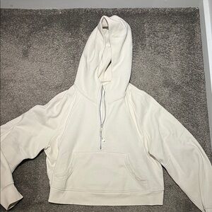 Lululemon Ivory Quarter-Zip Hoodie Sweatshirt